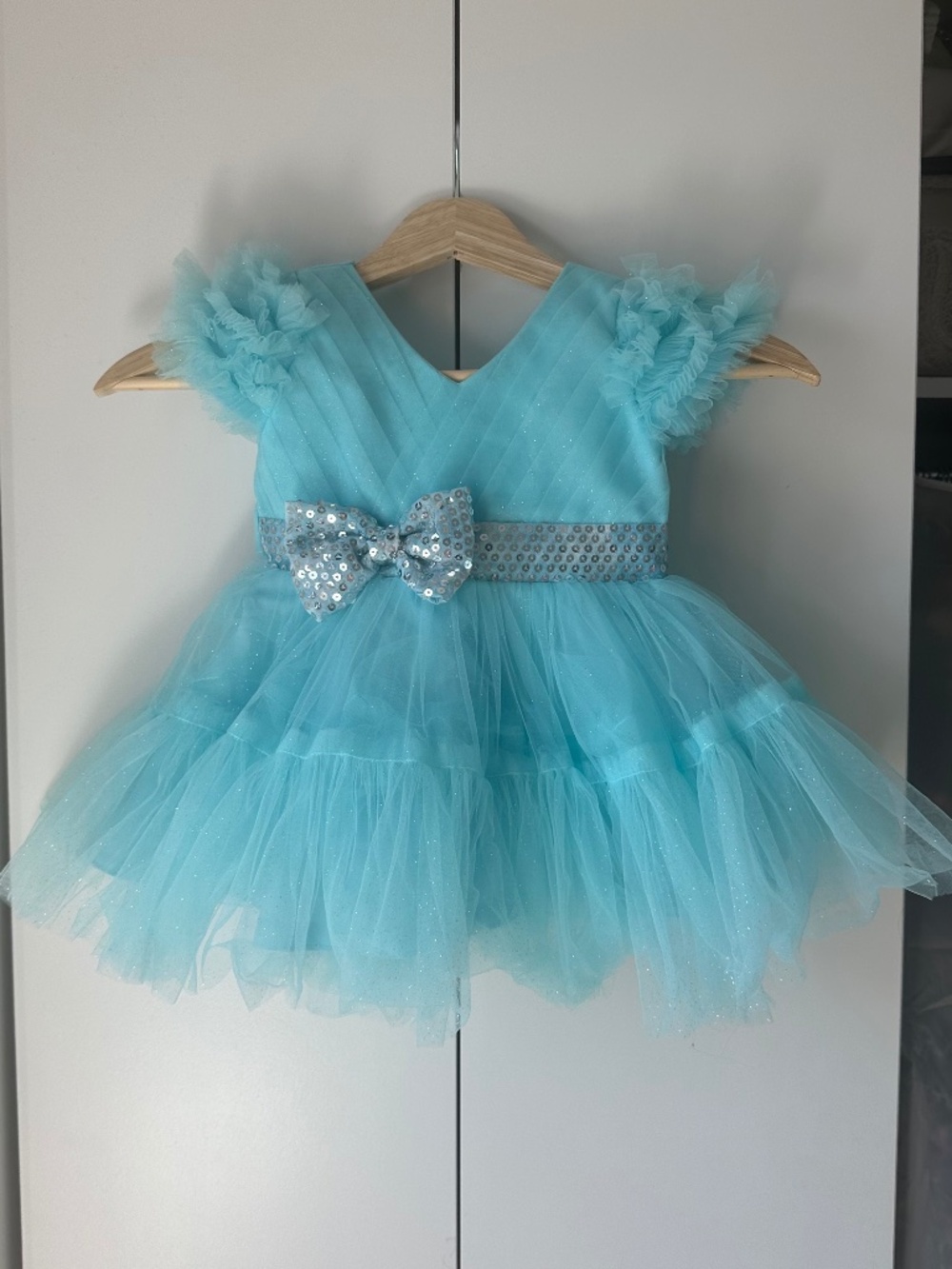 R Beauty Blue Sparkly Princess Tulle Party Dress 2–2.5Y NWT